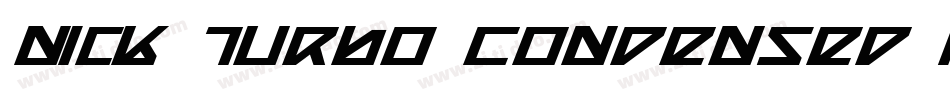 Nick Turbo Condensed Italic字体转换